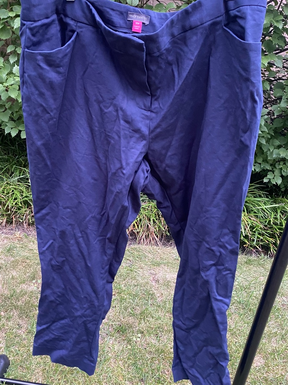 Vince Camuto Navy Royal Blue Women's Chinos Trouser Pants Size 18W Stretch